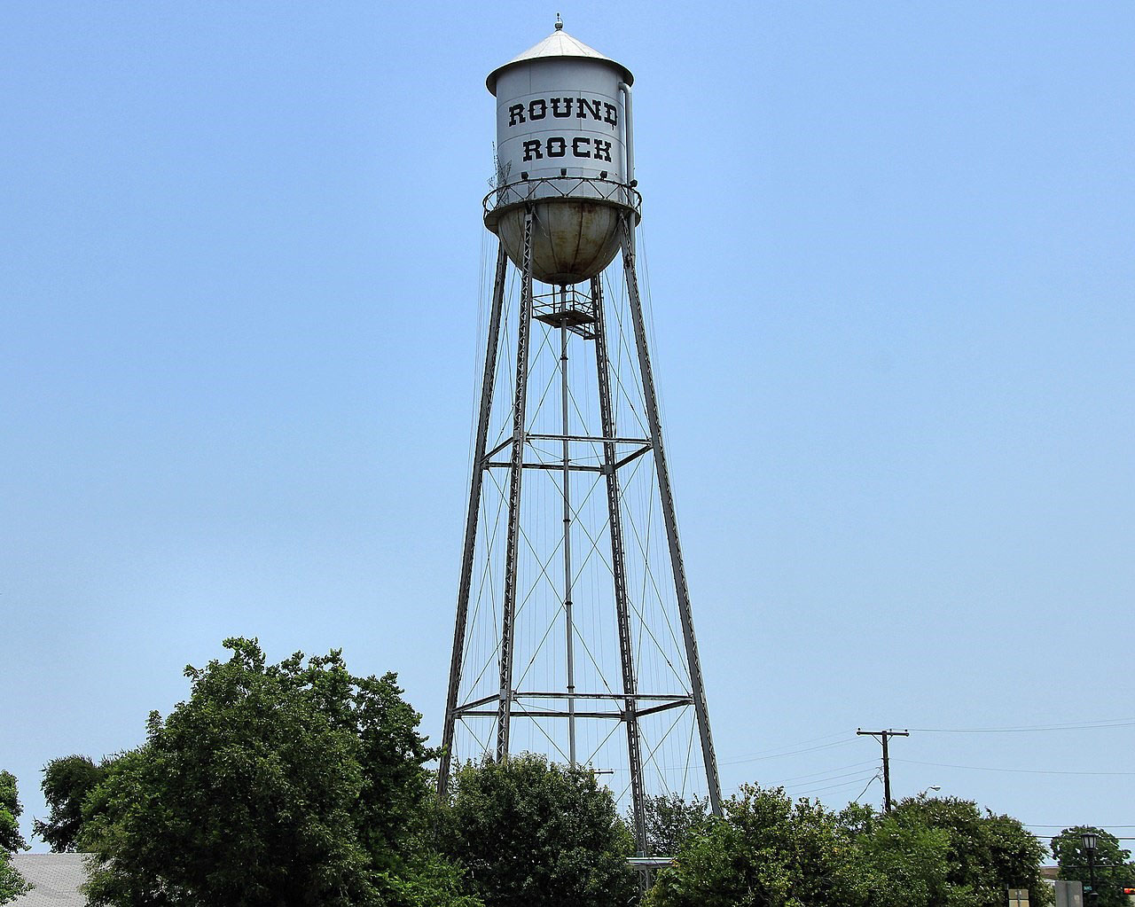 historic water tower north of Austin, Texas