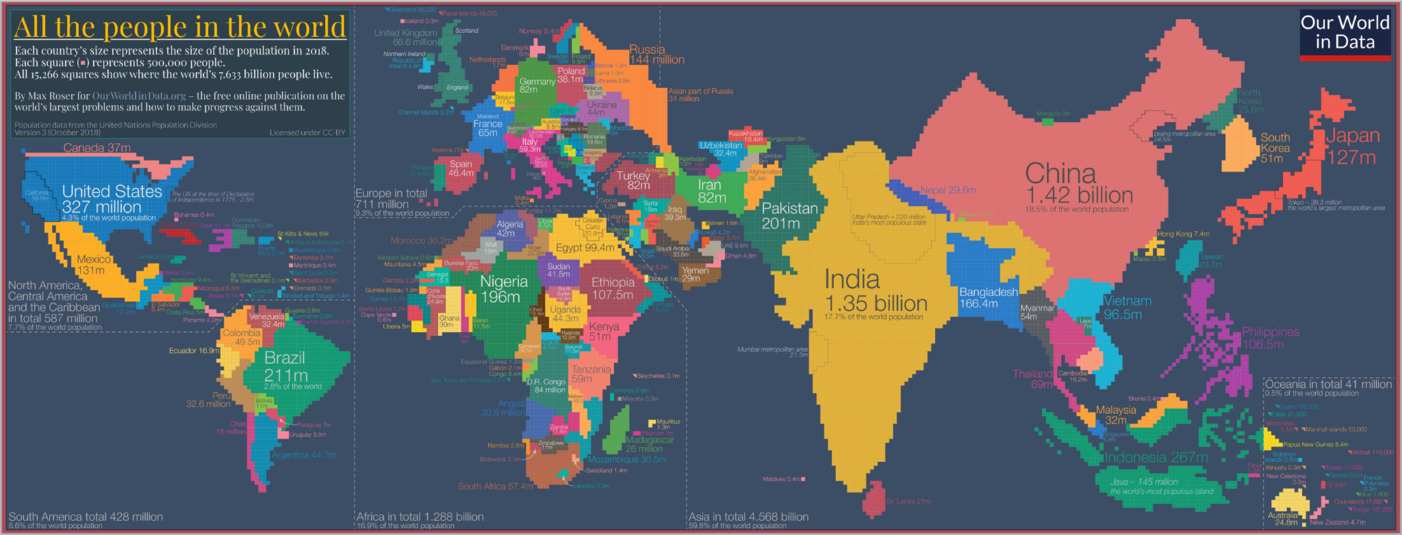 Population cartogram