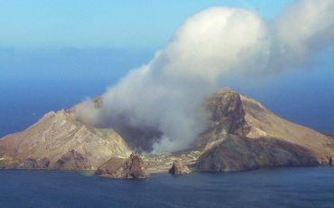 Volcano erupting on Whakaari/White Island in 2011