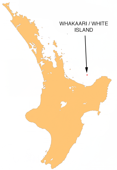 Location map of Whakaari/White Island
