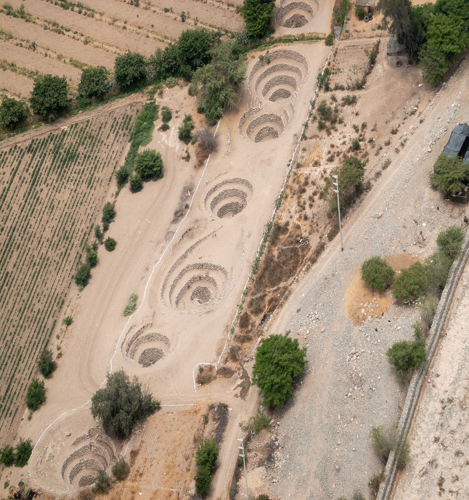 An aerial view of ojos