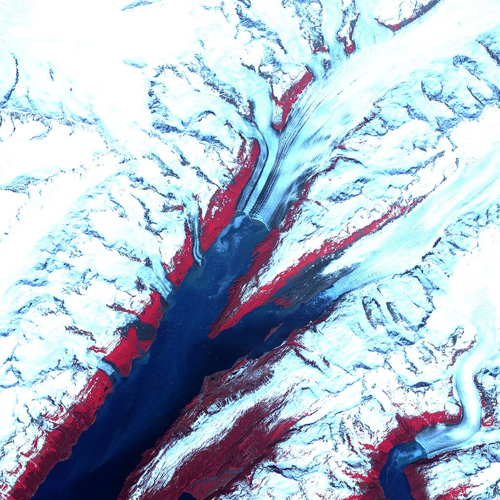 Infrared-enhanced image of College Fjord