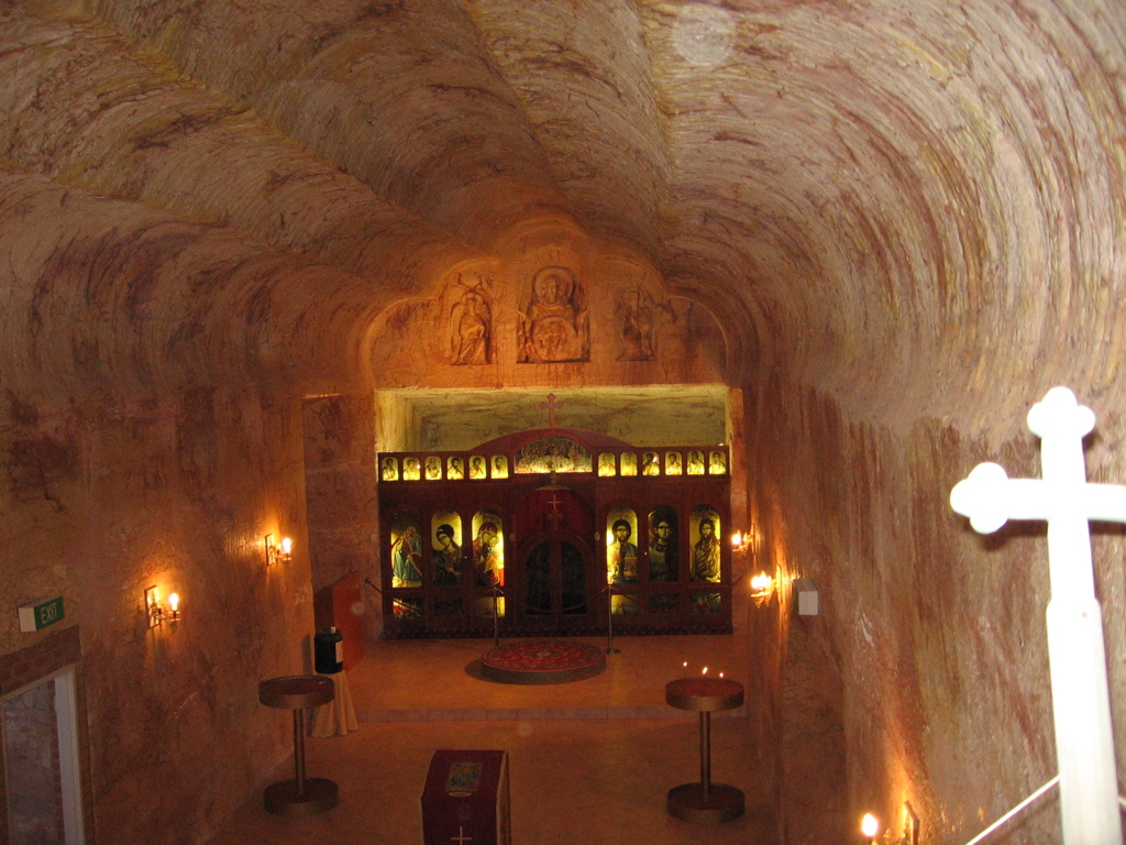 Interior of underground church