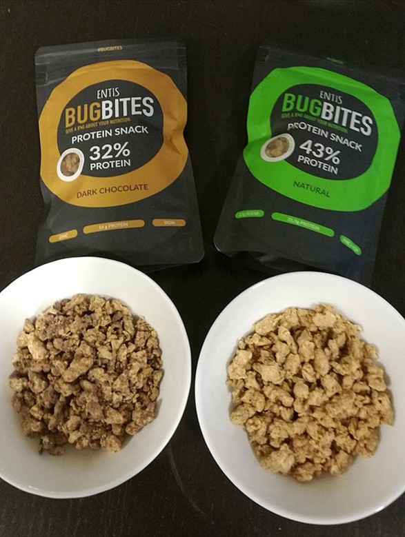 snacks made with cultivated cricket flour