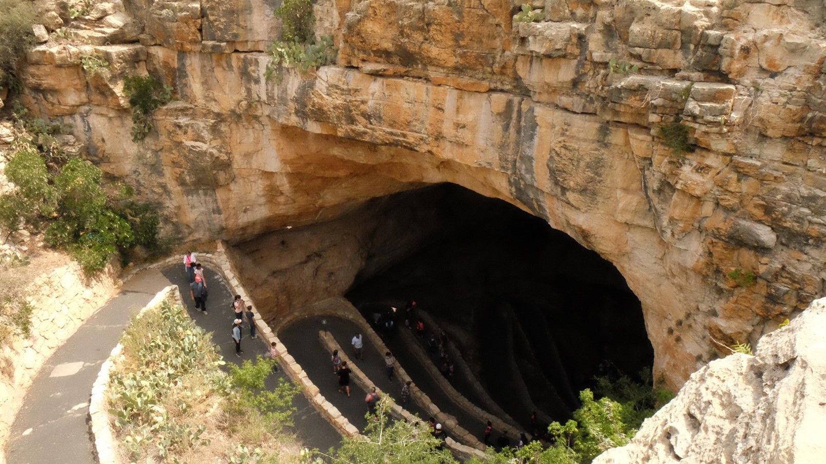 The natural entrance into Carlsbad Cave