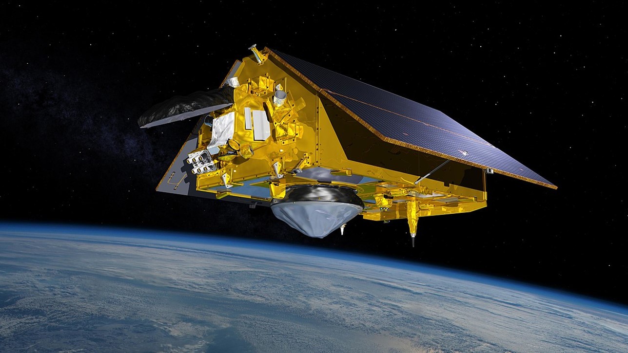 Sentinel-6 Michael Freilich spacecraft in orbit above Earth