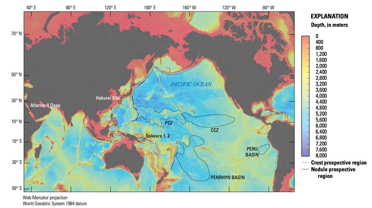 Map of major marine regions