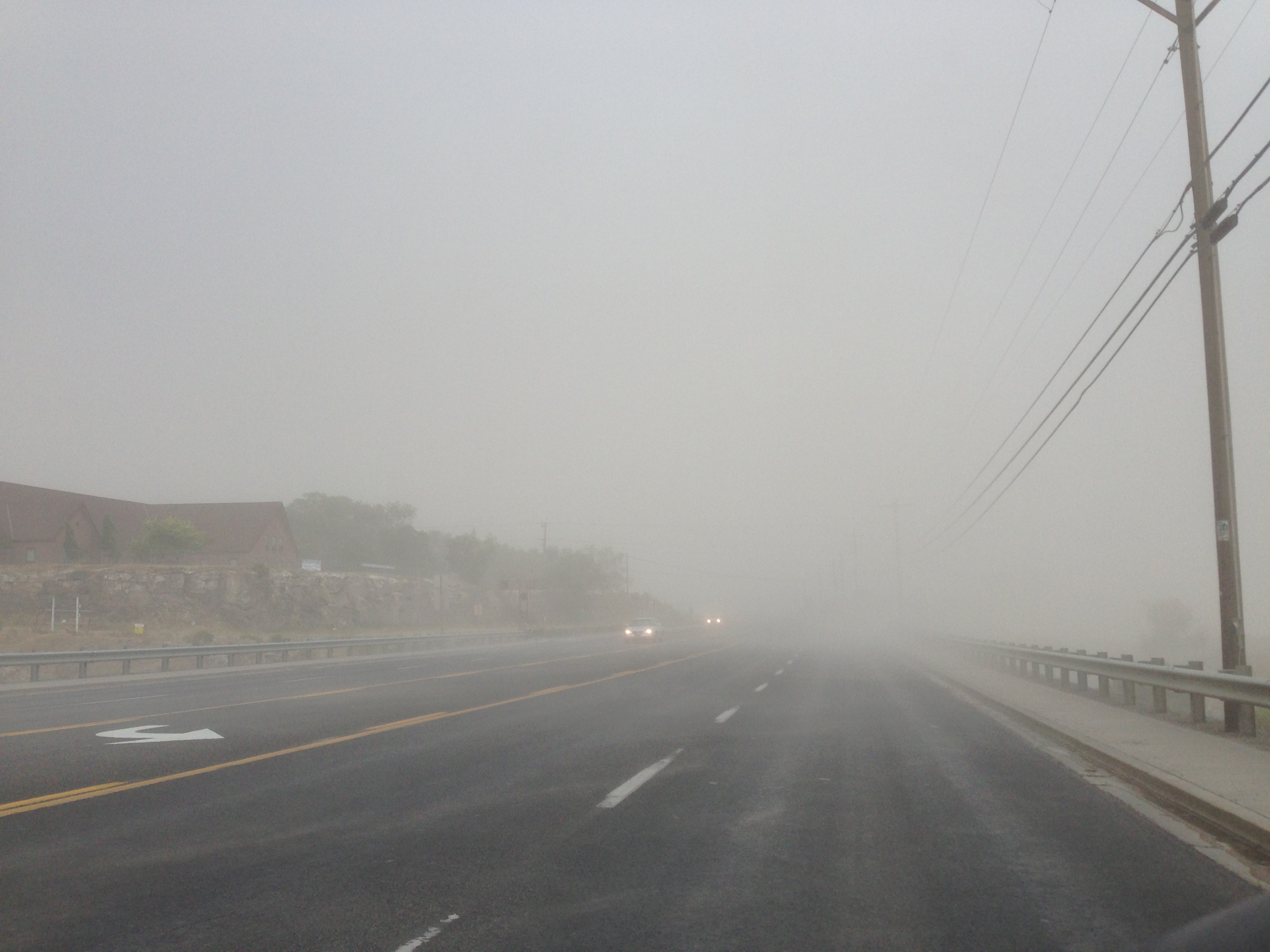 a photo showing reduces visibility