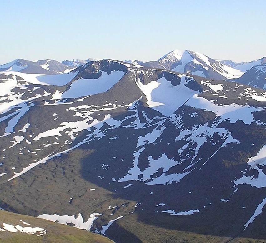 Cirques caused by glacial erosion