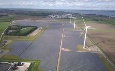 A wind and solar farm