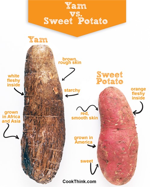 Sweet potatoes vs. yams
