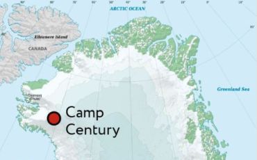 A relief map of Greenland