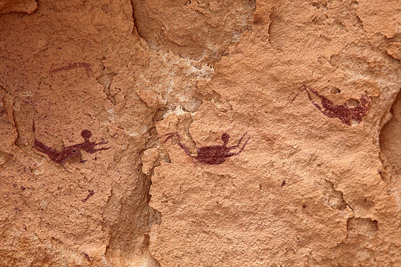 Swimmers depicted in the Cave of the Swimmers