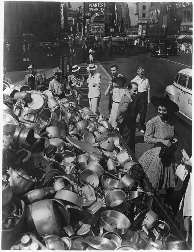 Aluminum recycling efforts during World War II