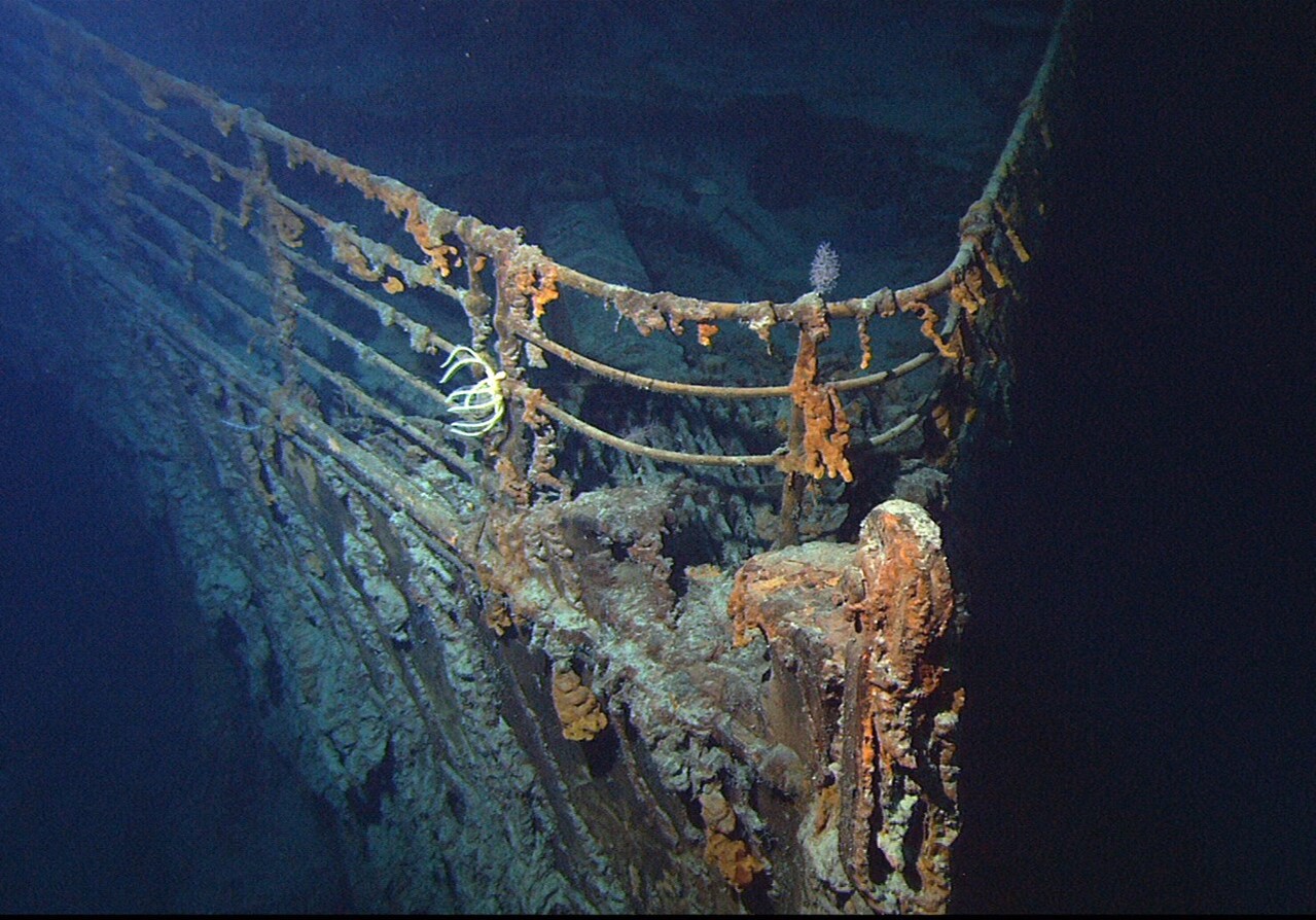 View of the bow of the RMS Titanic