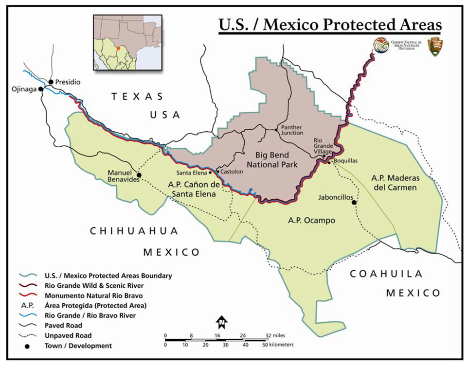 Simplified geologic map of Big Bend National Park