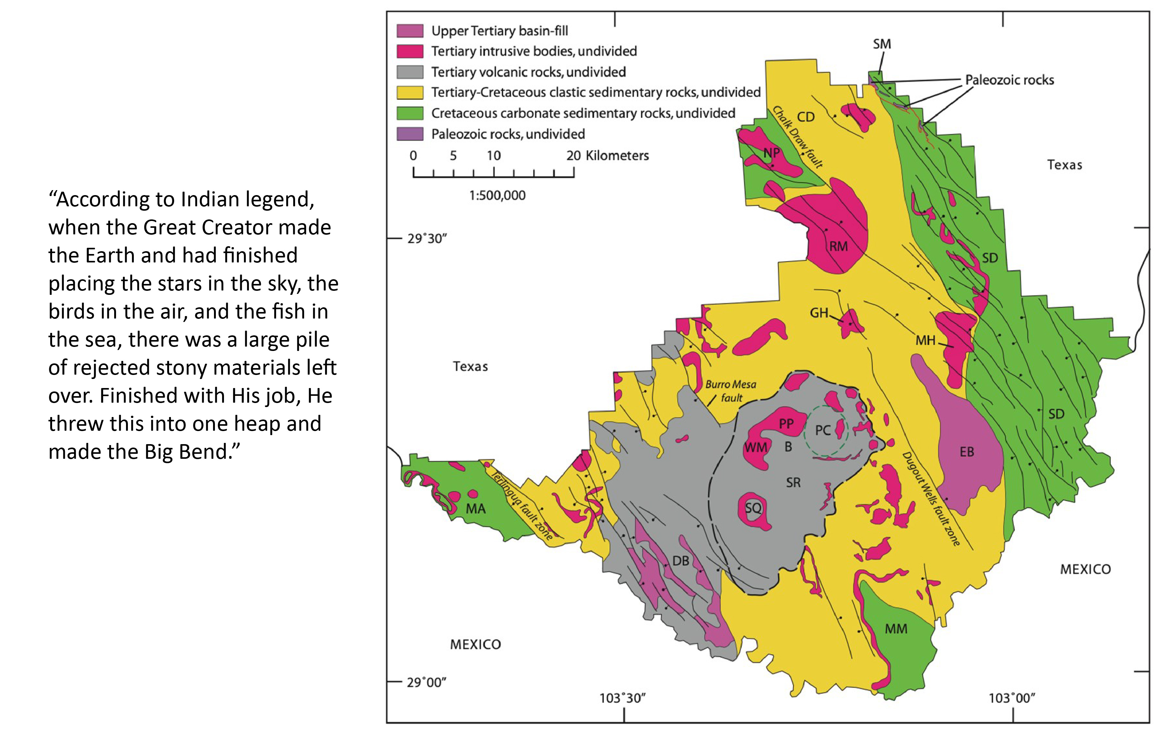 Quote and simplified geologic map