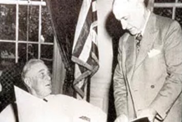 Amon Carter presented the deed to Big Bend National Park to President Roosevelt