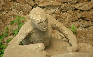 Cast of a victim of the AD 79 eruption of Mount Vesuvius