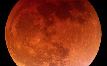 Reddish moon