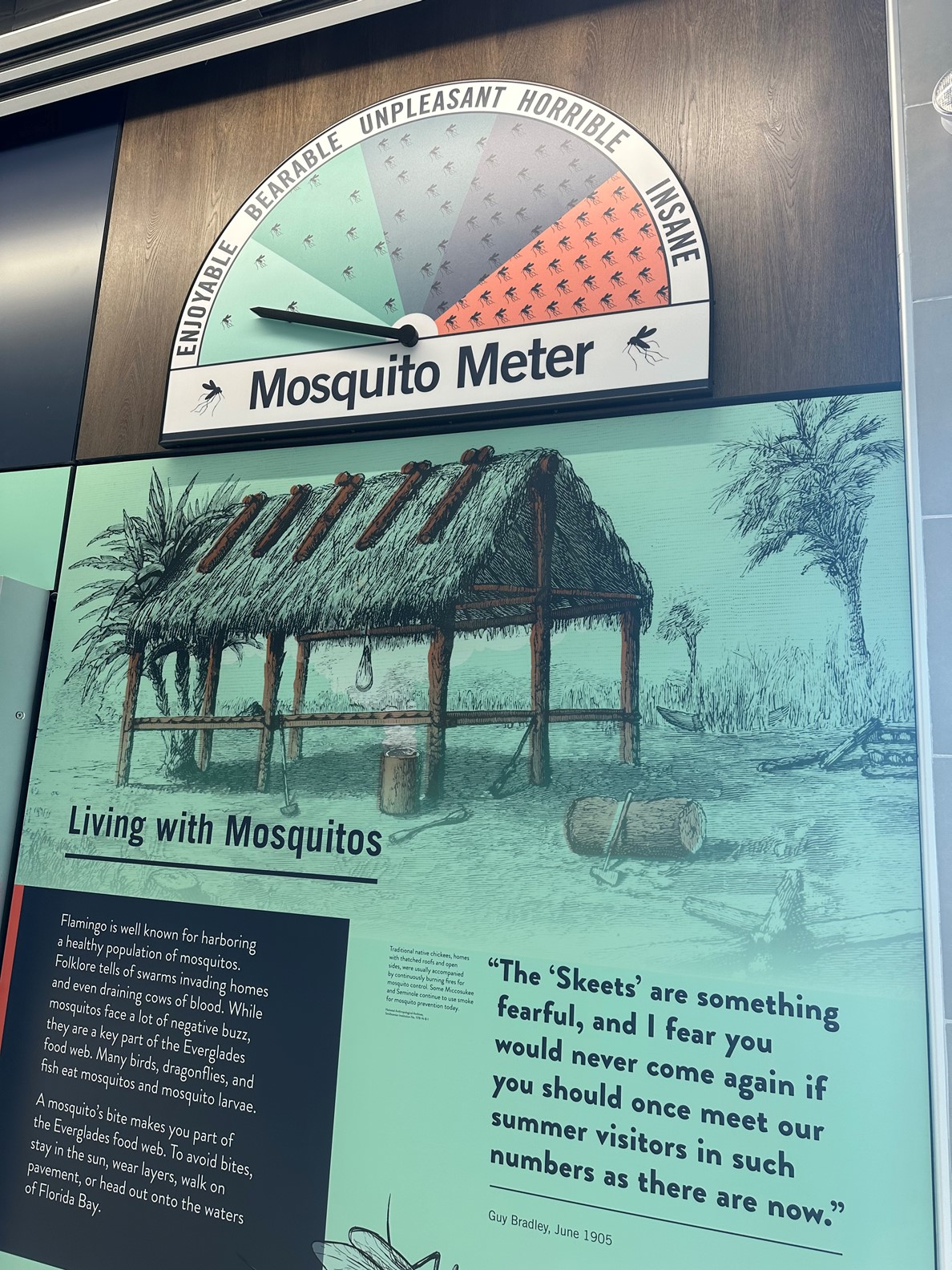 The Mosquito Meter at the Flamingo Visitor Center at Everglades National Park, Florida.
