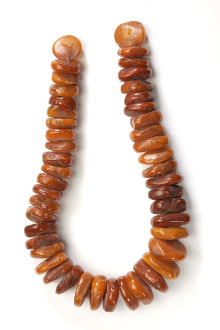 Necklace of amber beads (2000-1000 BC)