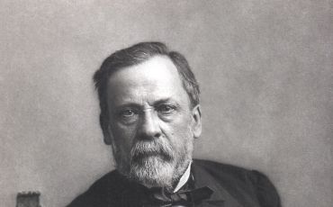 A studio portrait of Louis Pasteur (1822-1895).