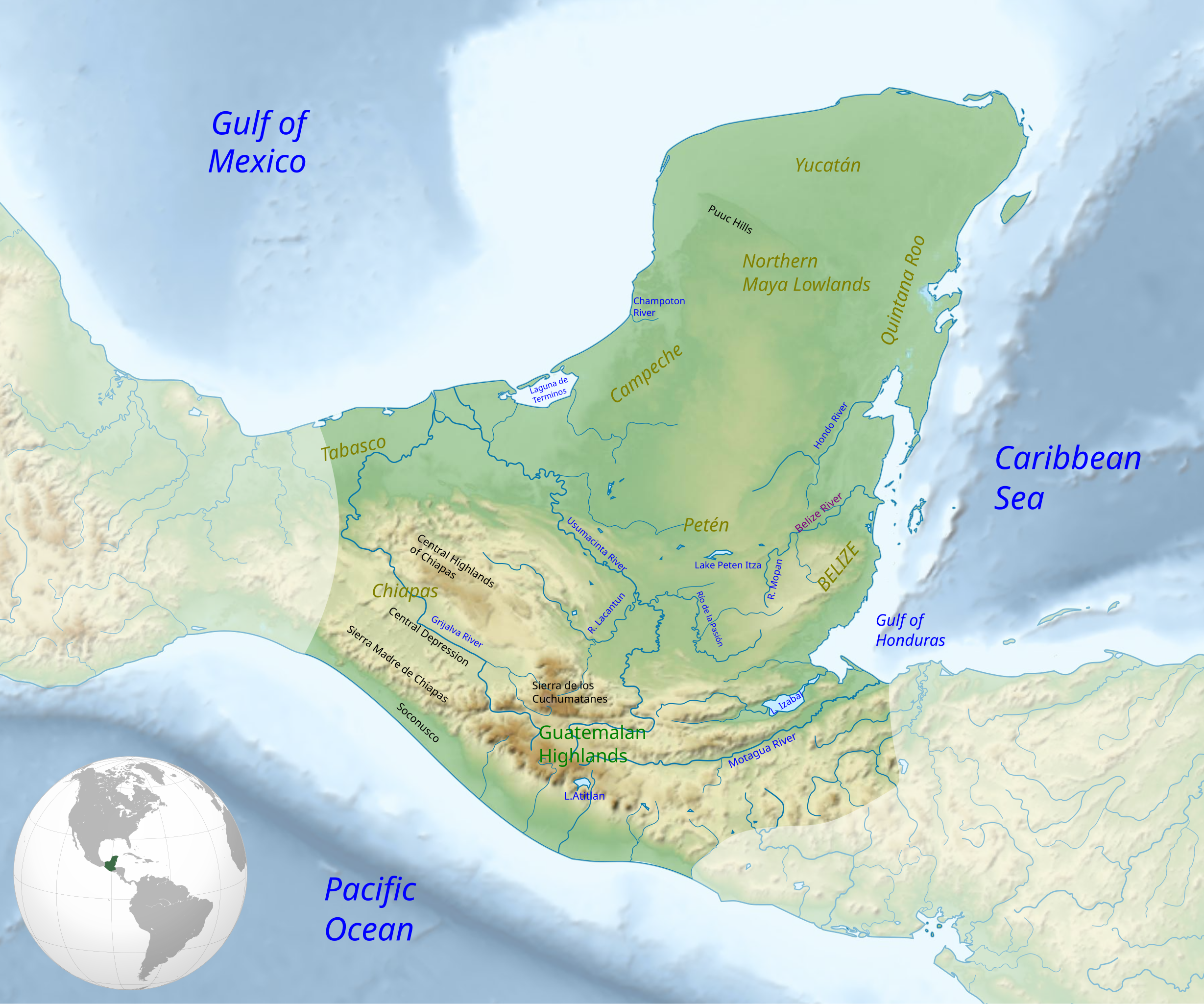 EarthDate 447-2 eastern part of the Yucatan Peninsula