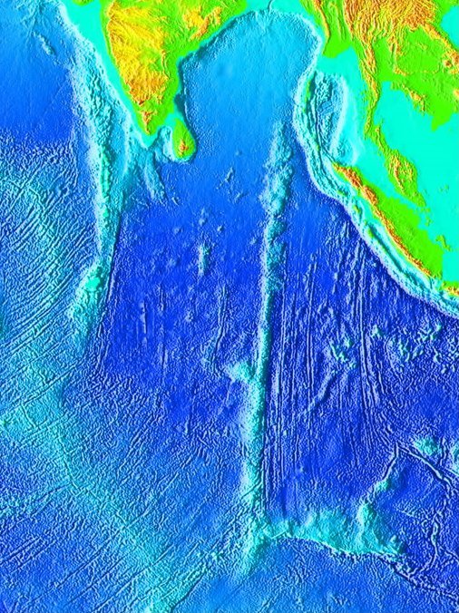 EarthDate 453 Geologic hotspots, volcanoes, Ninety-East Ridge