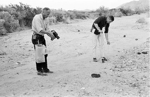 Apollo 11 astronauts Edwin "Buzz" Aldrin and Neil Armstrong prepare for the first lunar landing