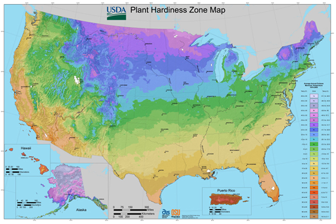 2012 Plant Hardiness Zones in the United States