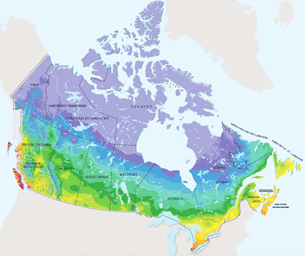 2014 Plant Hardiness Zones in Canada