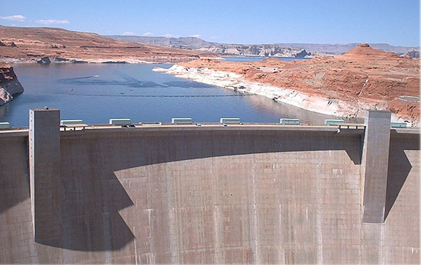 Glen Canyon Dam on Lake Powell