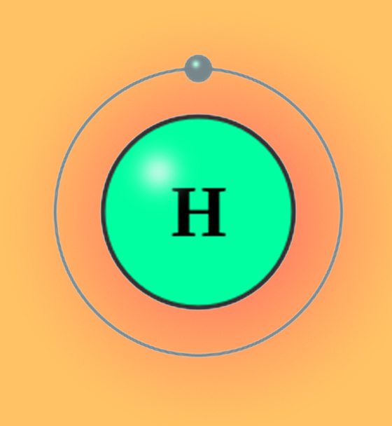 Electron shell diagram for hydrogen