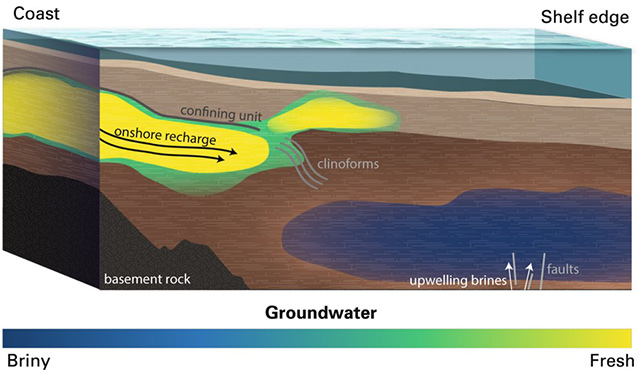 Conceptual model of offshore groundwater