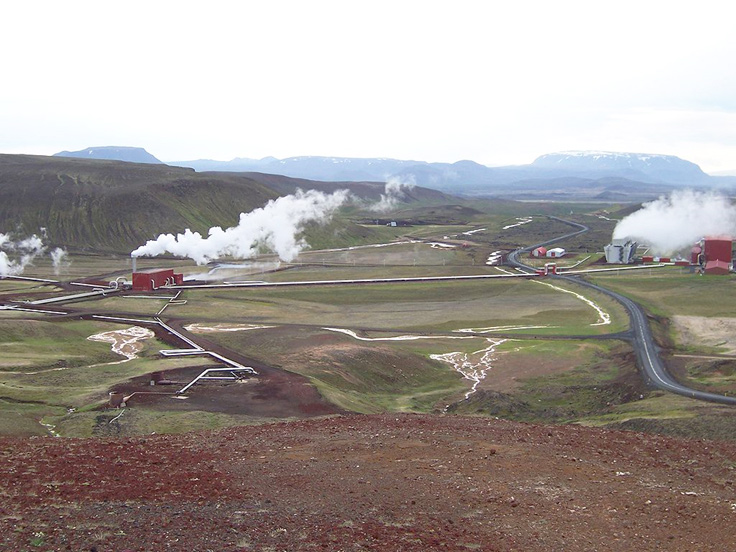 Krafla Geothermal Power Station in northeast Iceland