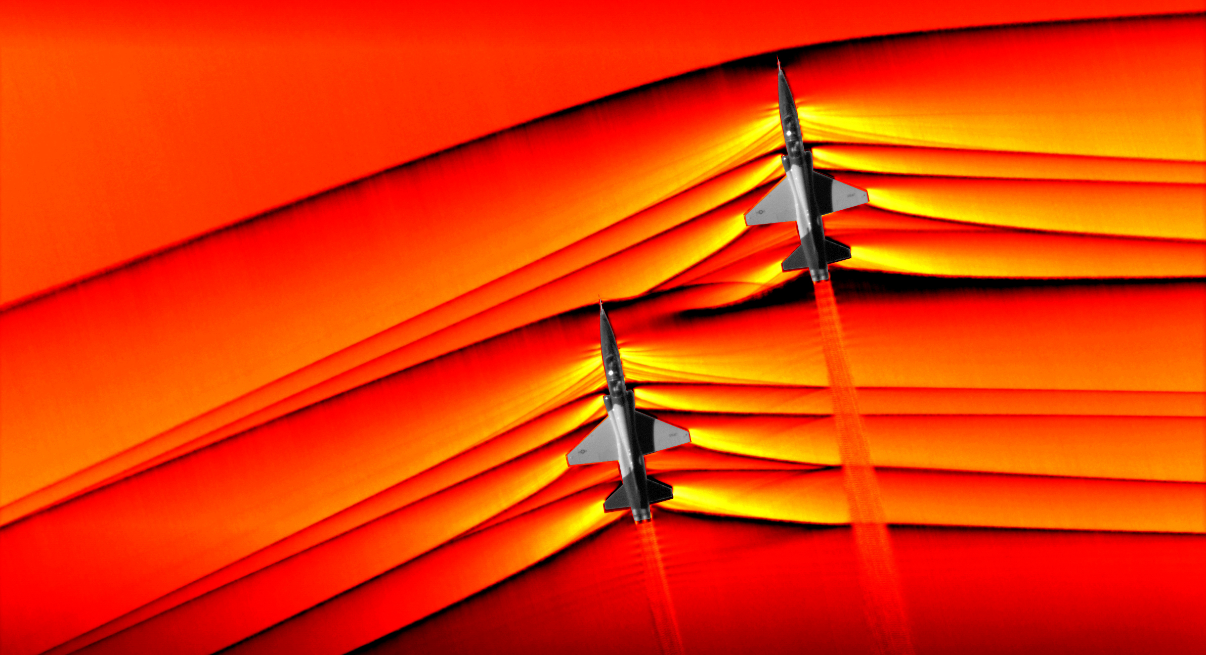 NASA captured images of mingling shock waves