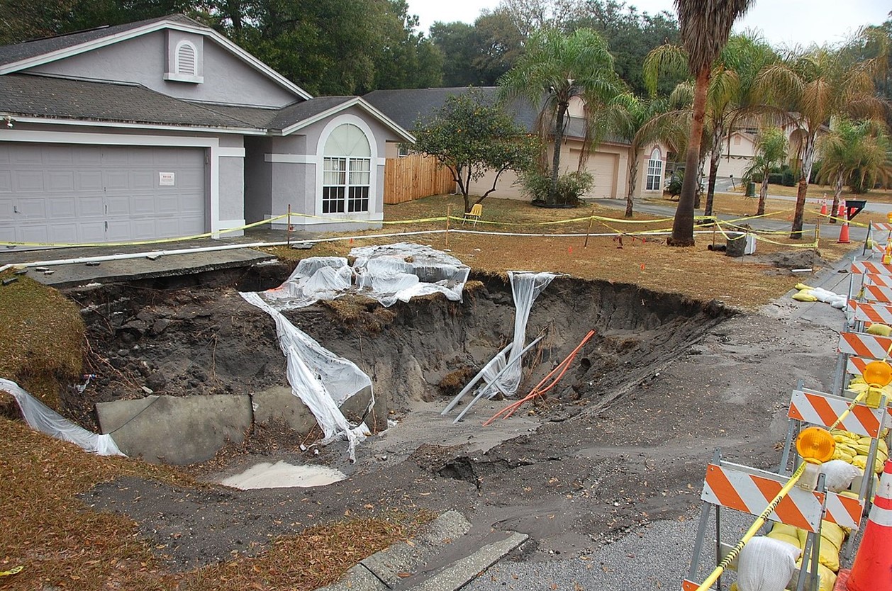 A sinkhole near Tampa