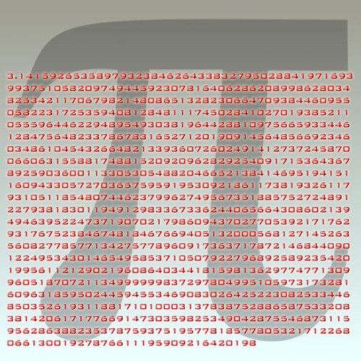 First 1,000 digits of pi