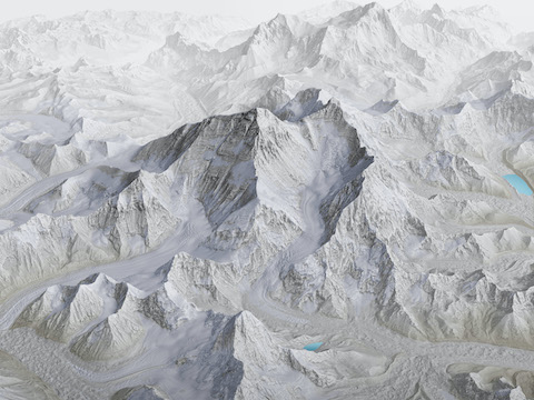 Mount Everest 3D map