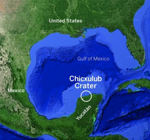 the location of the Chicxulub crater