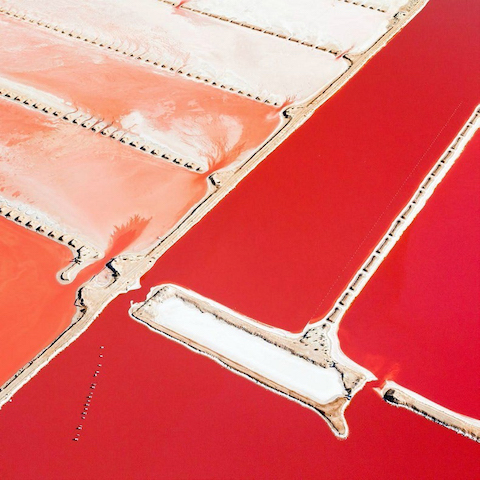 evaporative ponds in Hutt Lagoon