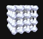 idealized honeycomb molecular structure of zeolite