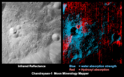 lunar crater on the side of the Moon